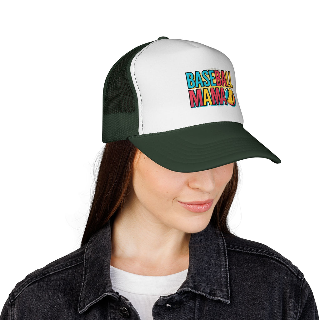 Baseball Mama Trucker Cap – Retro Colorful Softball Mom Hat