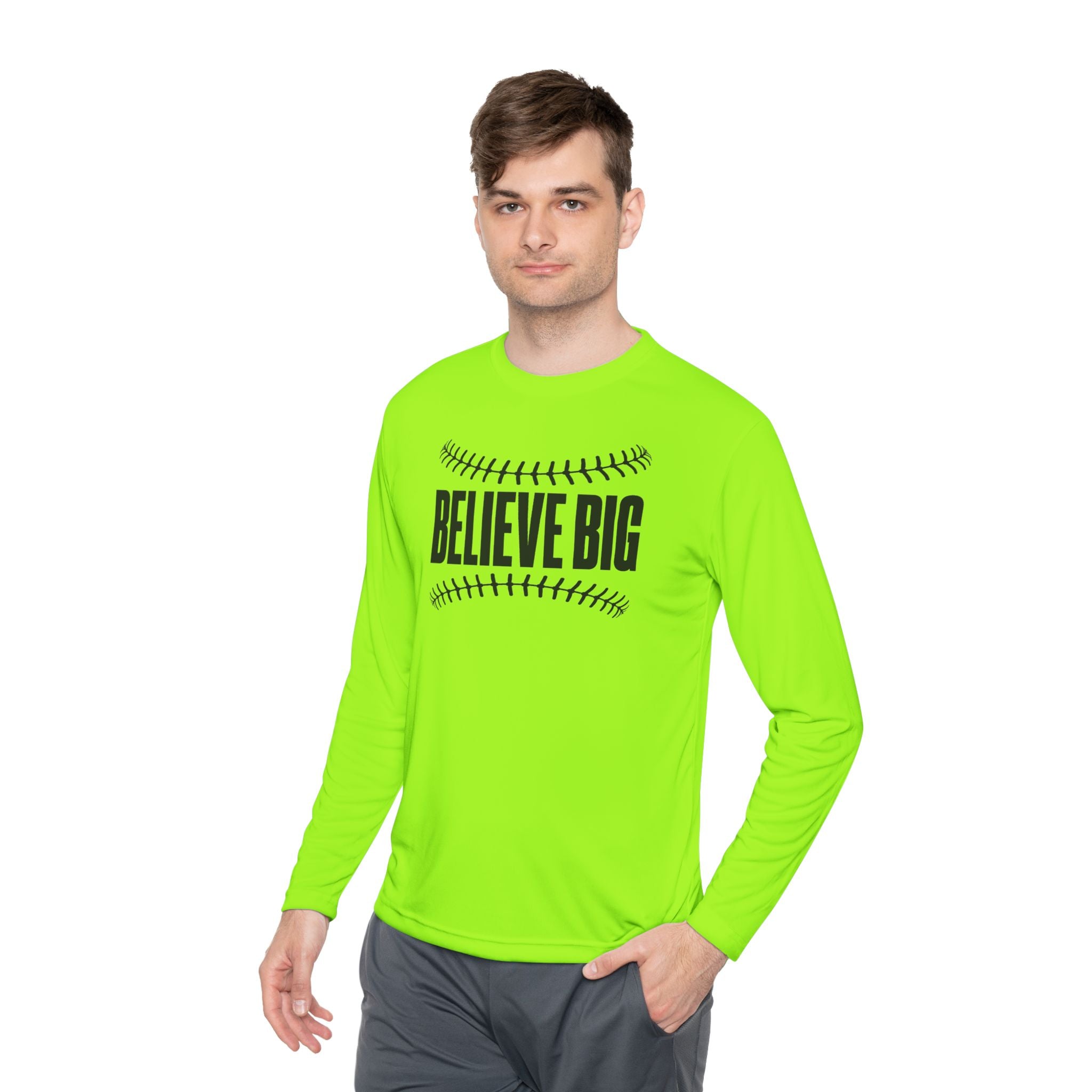 Baseball "Believe Big" Long Sleeve Unisex Tee