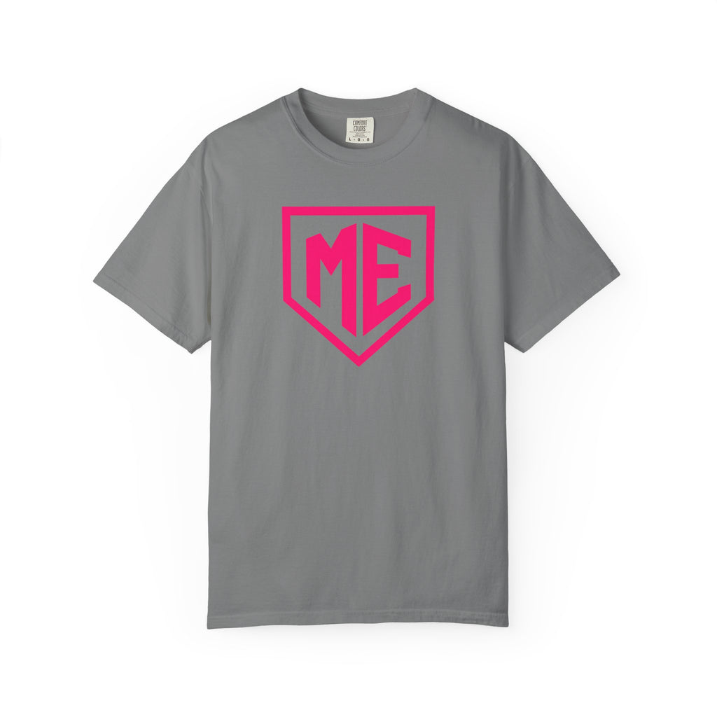ME Mental Edge Baseball Plate T‑Shirt — Pink Monogram Graphic Comfort Colors Tee