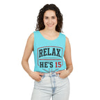 Relax He's 15 Baseball Parent Tank Top — Youth Sports Mom Gift
