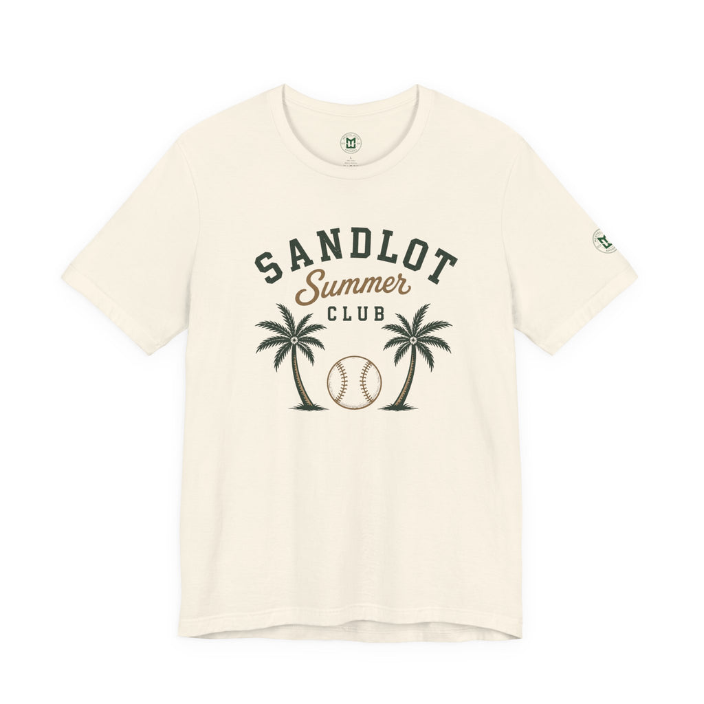 Sandlot Summer Club T-Shirt — Retro Baseball Palm Tree Tee