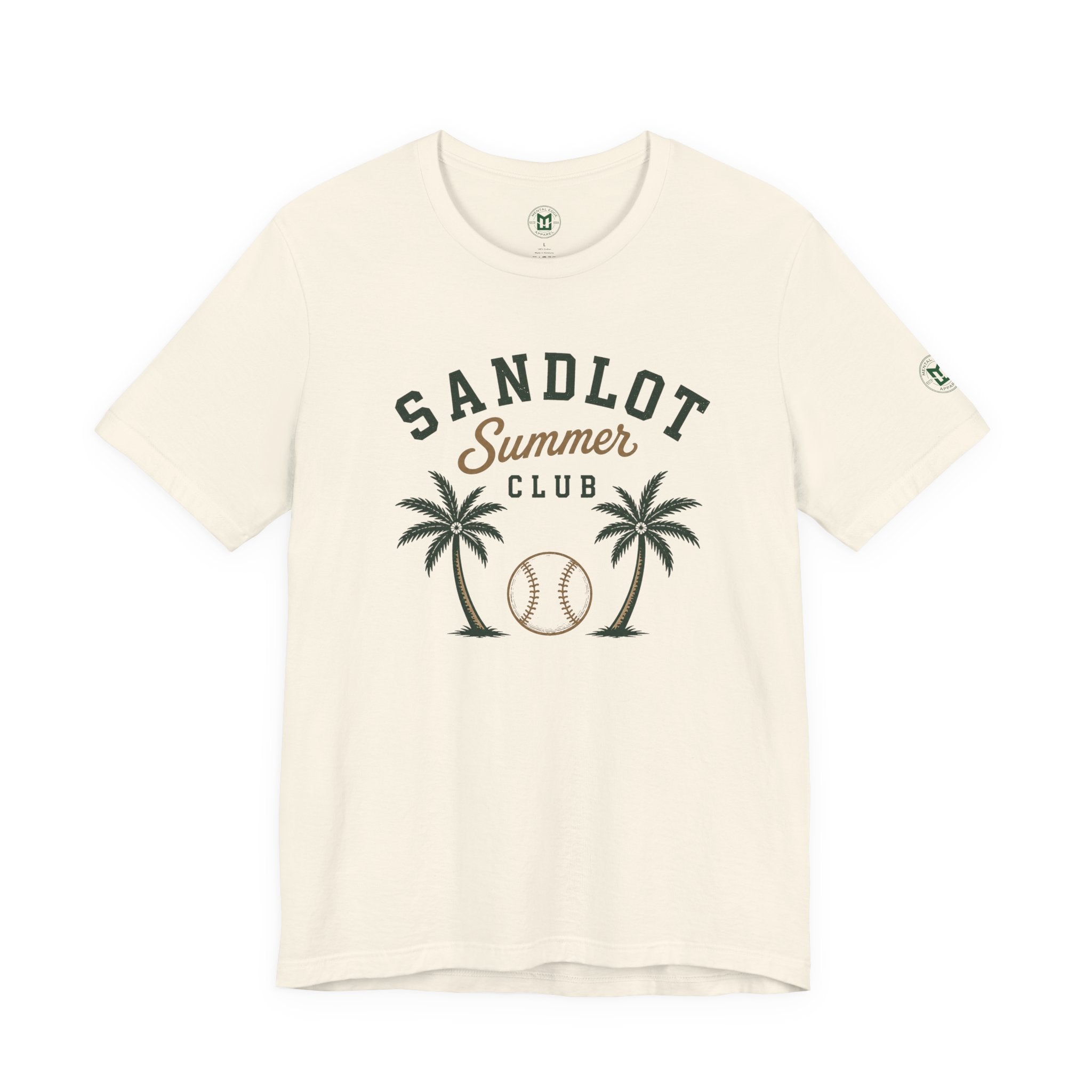 Sandlot Summer Club T-Shirt — Retro Baseball Palm Tree Tee