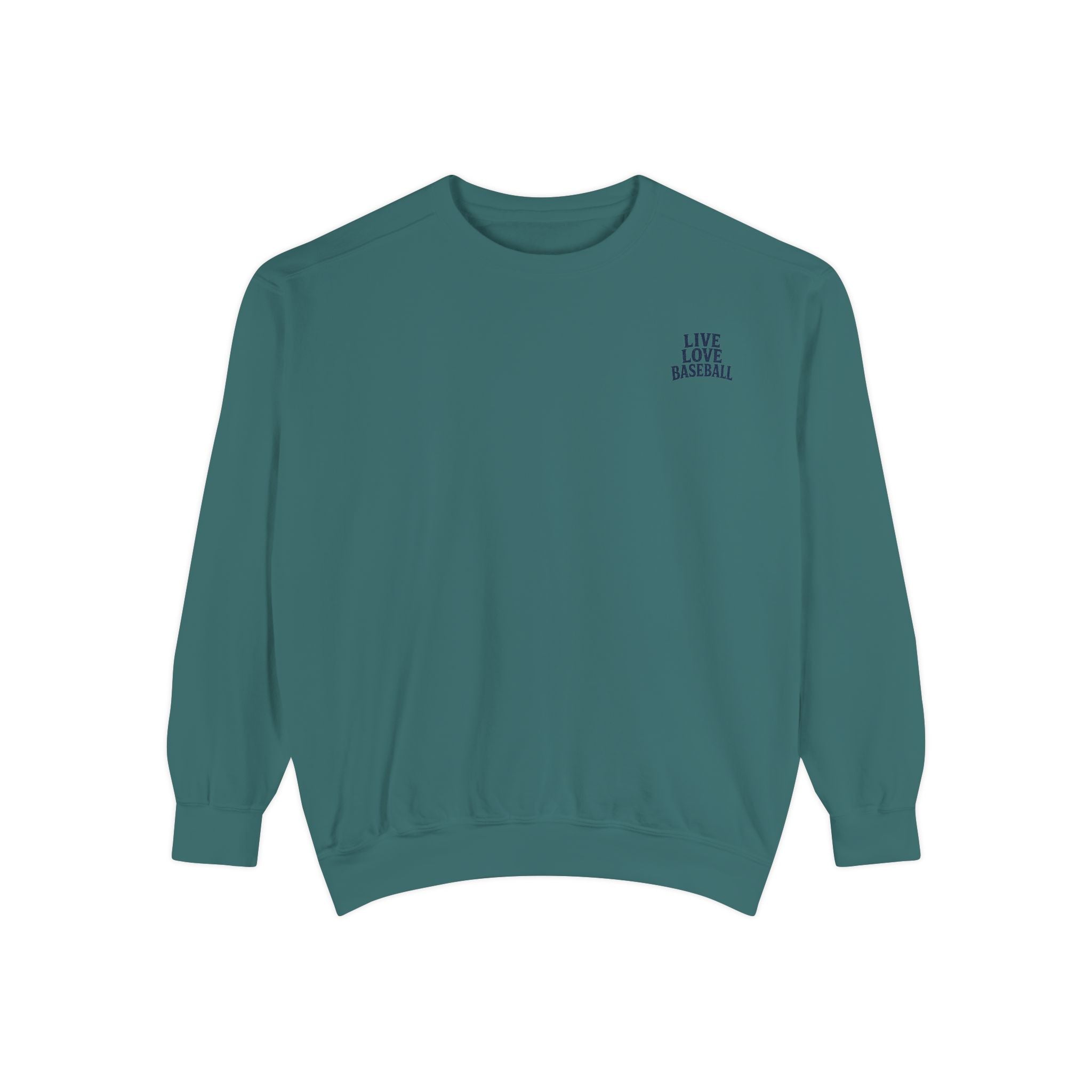 Baseball Sweatshirt — "Live Love Baseball" Vintage Sunset Crewneck Unisex