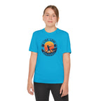 Live Love Baseball Youth Dri Fit Tee — Sunset Palm Baseball Player Shirt