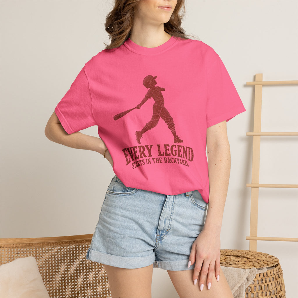Adult Unisex "Every Legend Starts in the Backyard" Garment-Dyed T-shirt