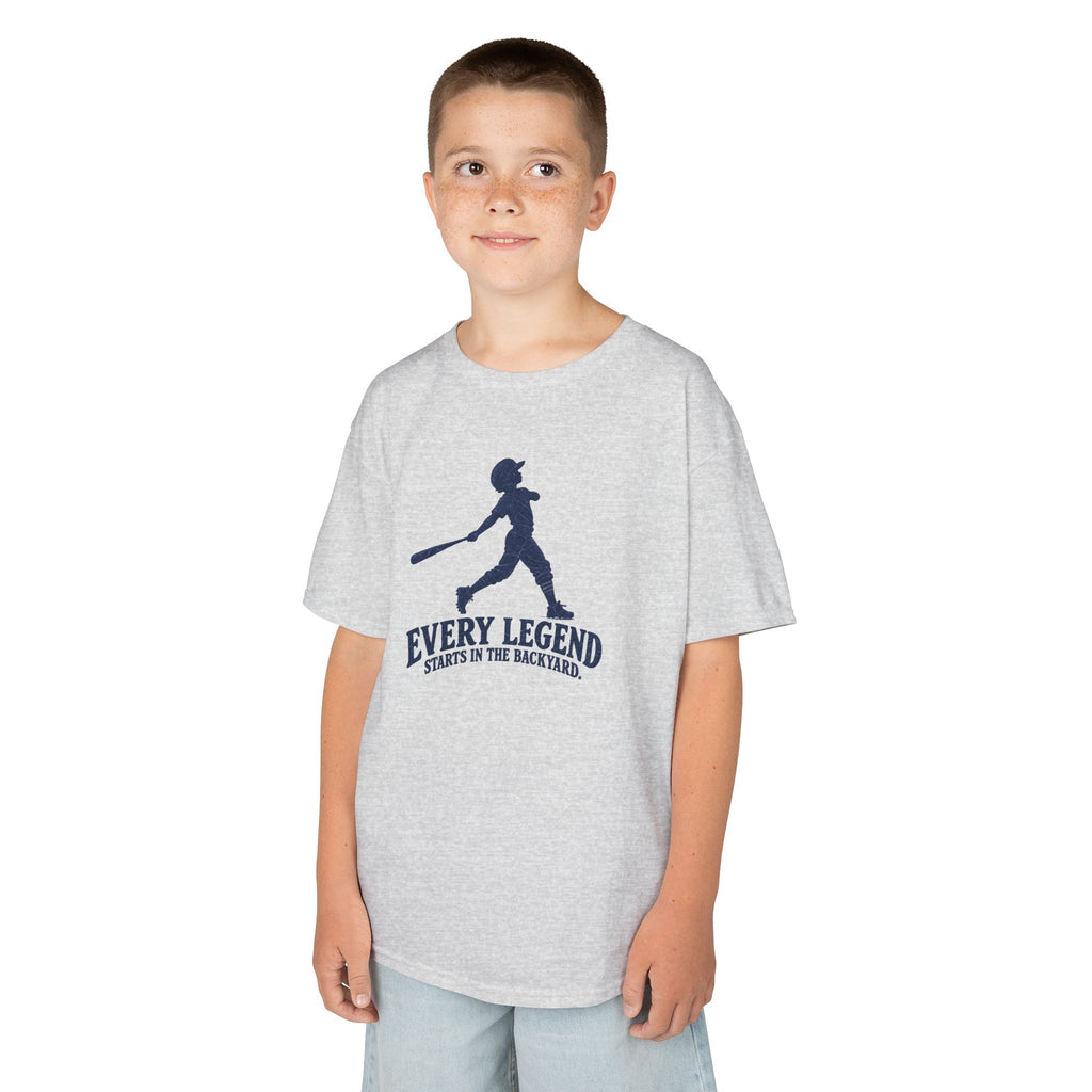 Kids T-Shirt — "Every Legend Starts in the Backyard" Baseball Tee