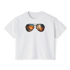Sunglasses Sunset Baseball Women's Boxy Tee