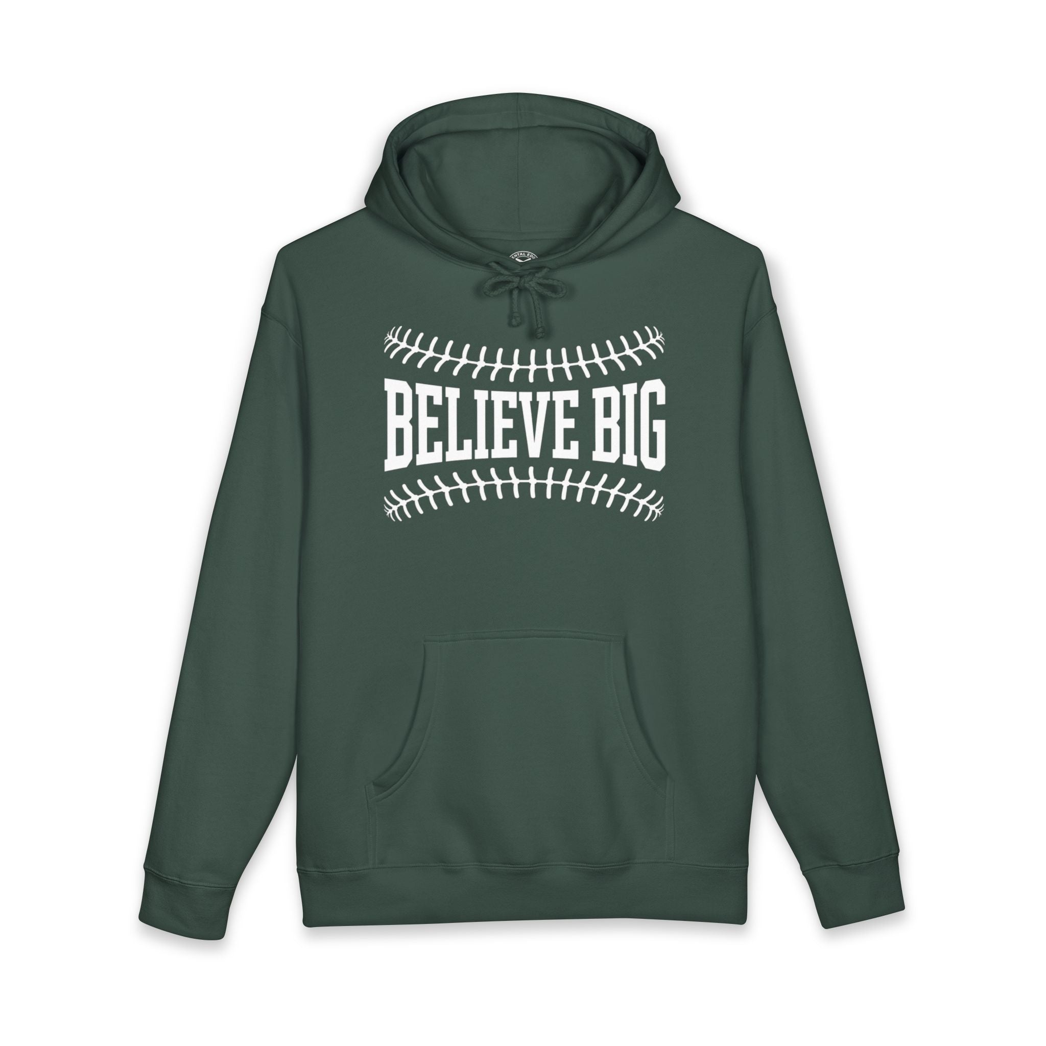 Believe Big Hoodie — Inspirational Baseball Graphic Pullover