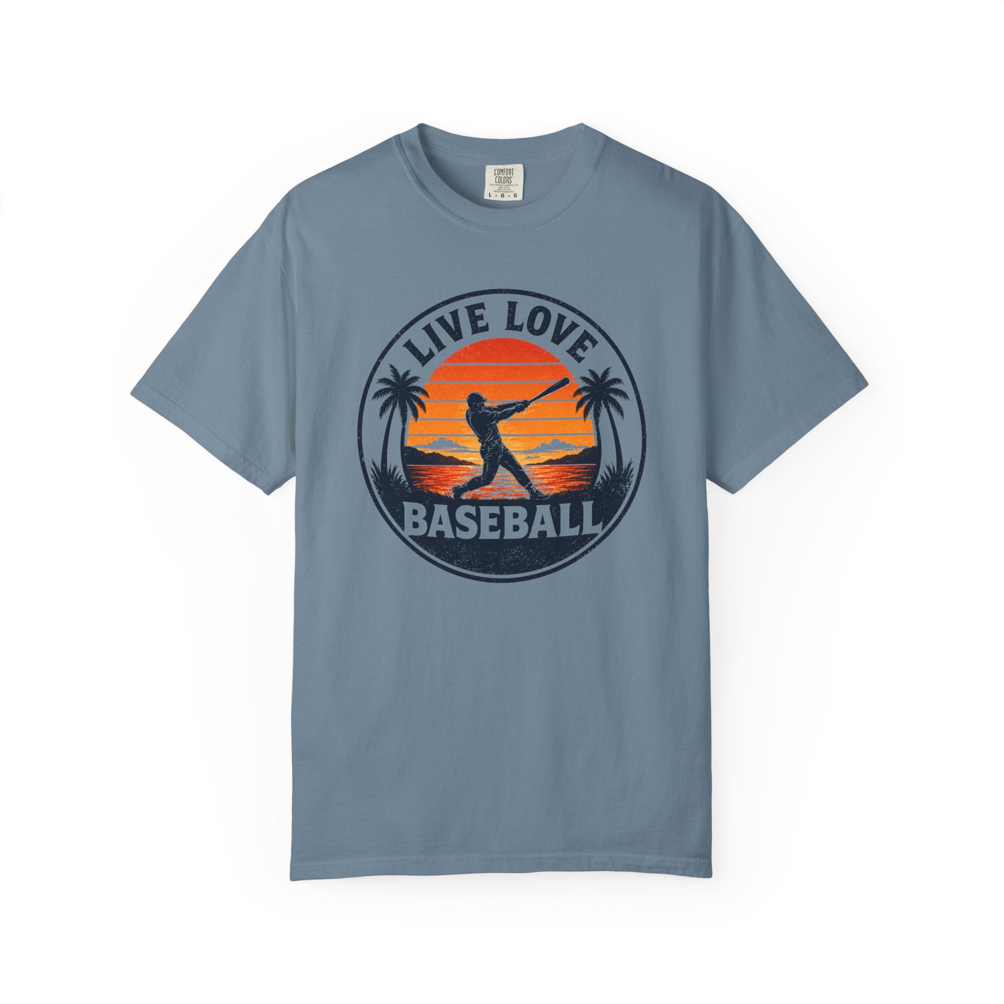 Live Love Baseball Unisex Garment-Dyed T-shirt