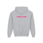 Youth Hoodie – 'ME' Pink Shield Front & "Mental Edge" Back Athletic Logo