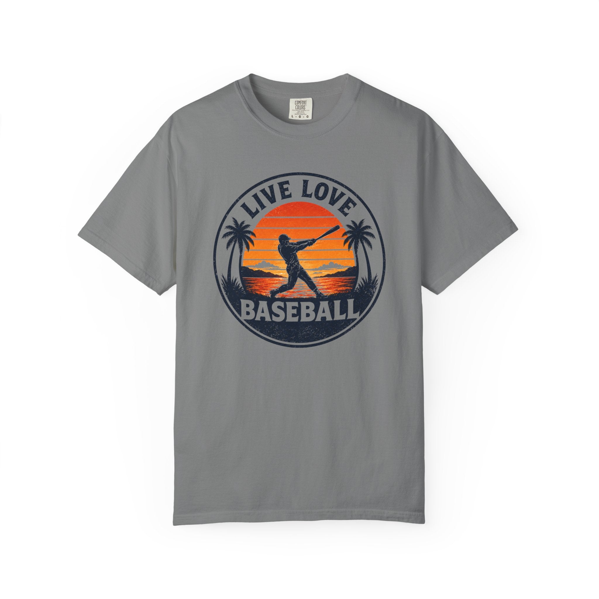 Live Love Baseball Unisex Garment-Dyed T-shirt