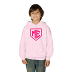 Youth Hoodie – 'ME' Pink Shield Front & "Mental Edge" Back Athletic Logo
