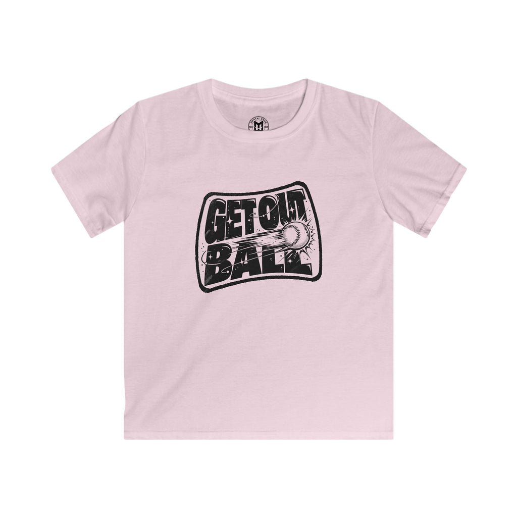 Kids Tee — "GET OT BALL" Vintage Baseball Graphic