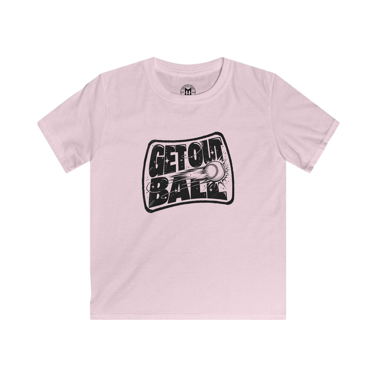 Kids Tee — "GET OT BALL" Vintage Baseball Graphic
