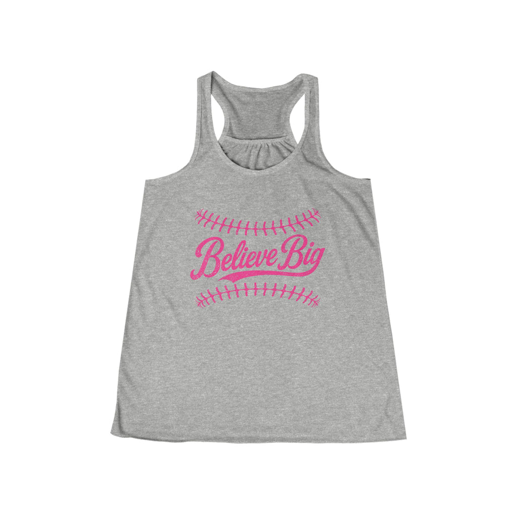 Believe Big Softball Racerback Tank — Women's Inspirational Sports Tank Top