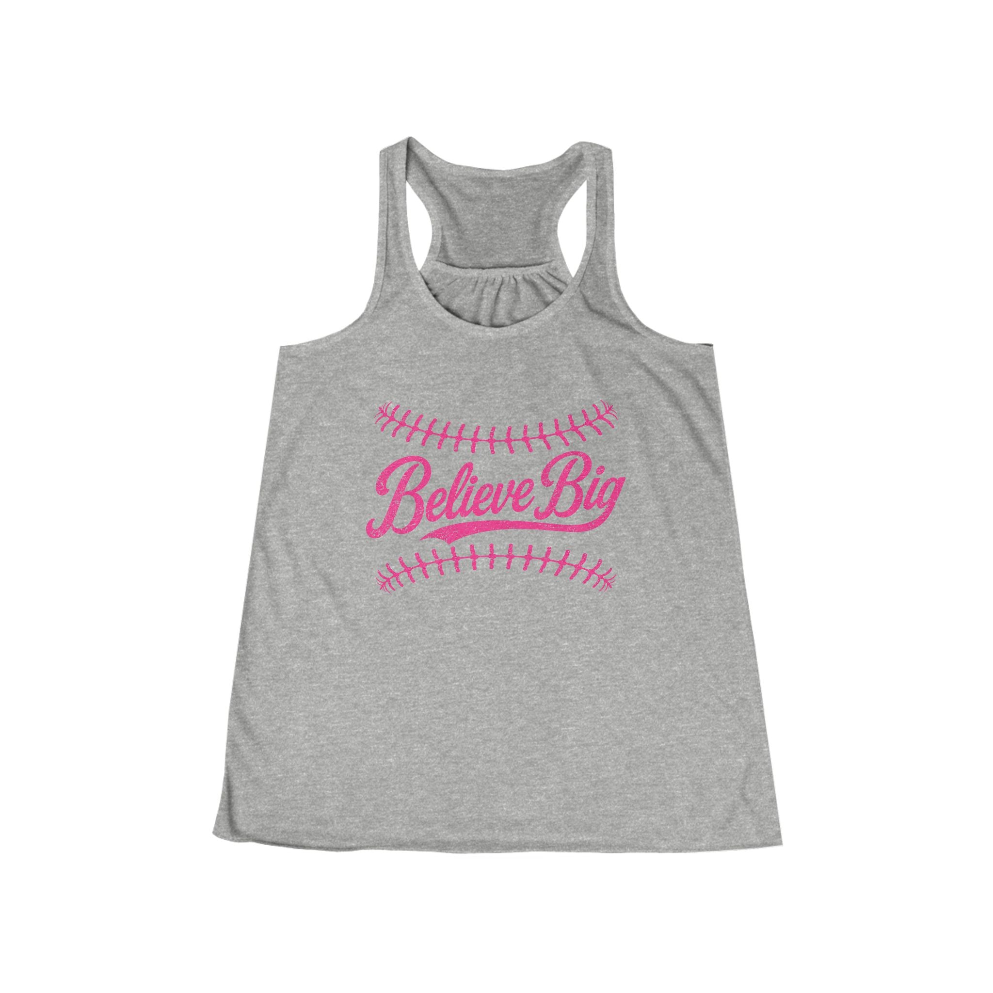 Believe Big Softball Racerback Tank — Women's Inspirational Sports Tank Top