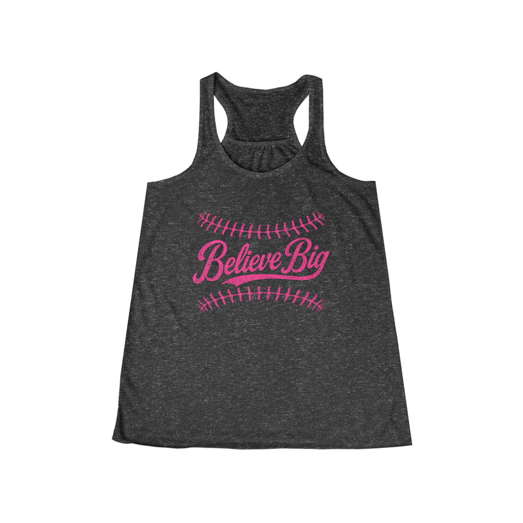 Believe Big Softball Racerback Tank — Women's Inspirational Sports Tank Top