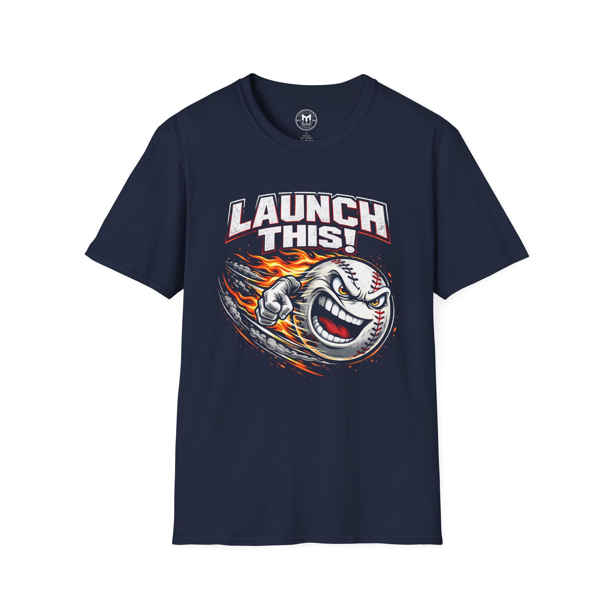 Launch This! Flaming Baseball T-Shirt