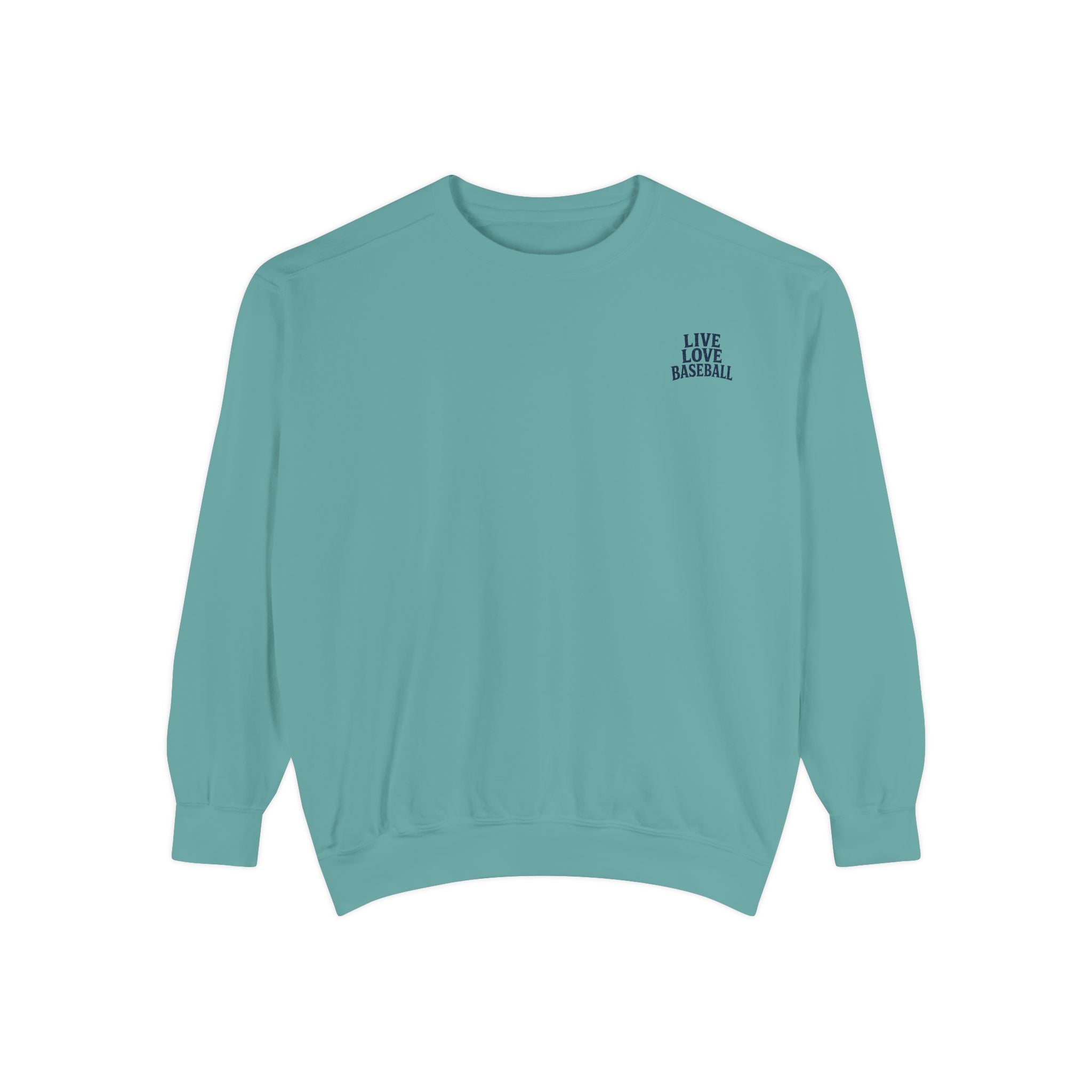Baseball Sweatshirt — "Live Love Baseball" Vintage Sunset Crewneck Unisex