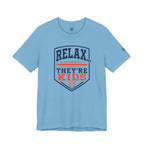 Relax They're Kids Baseball Parent T-Shirt - Navy Orange