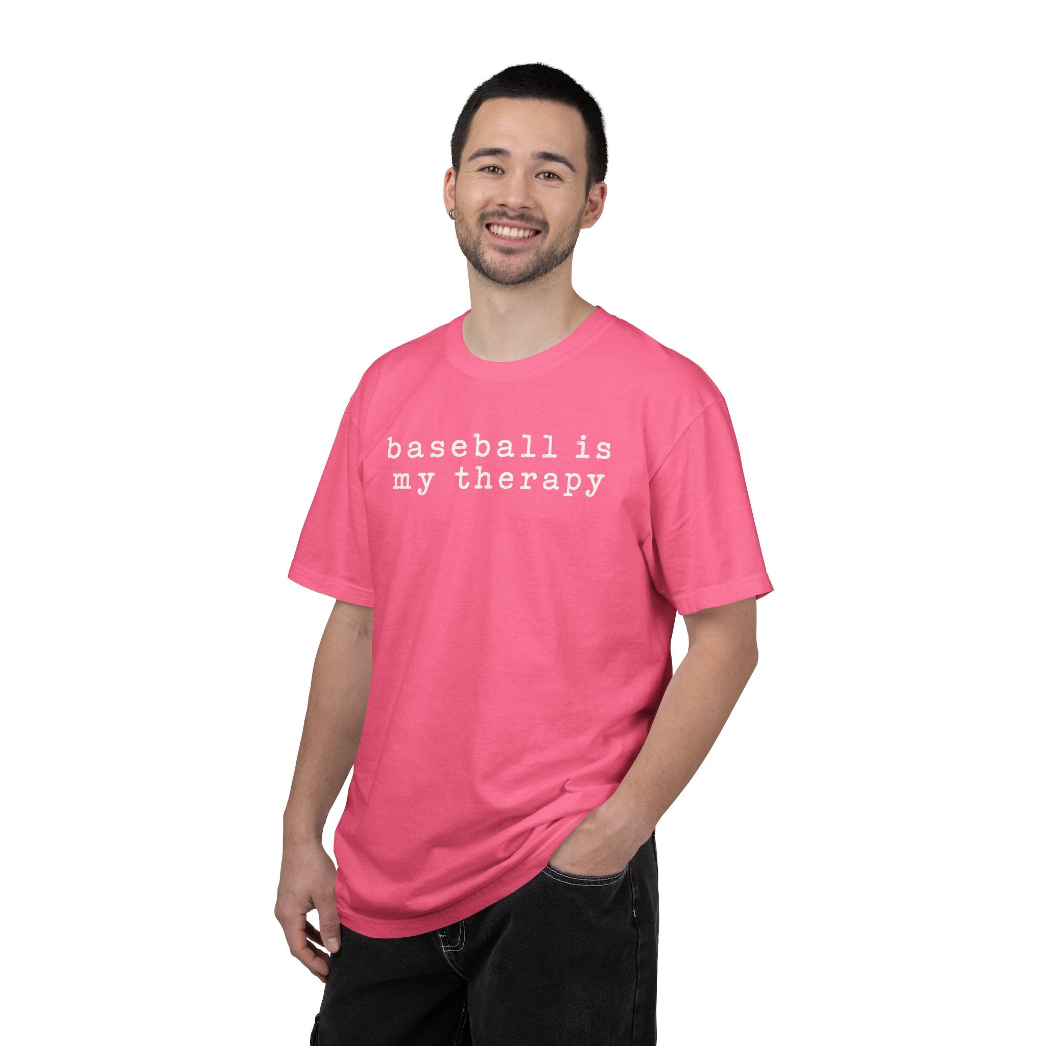 Adult Unisex "baseball is my therapy" Comfort Colors Garment-Dyed T-shirt