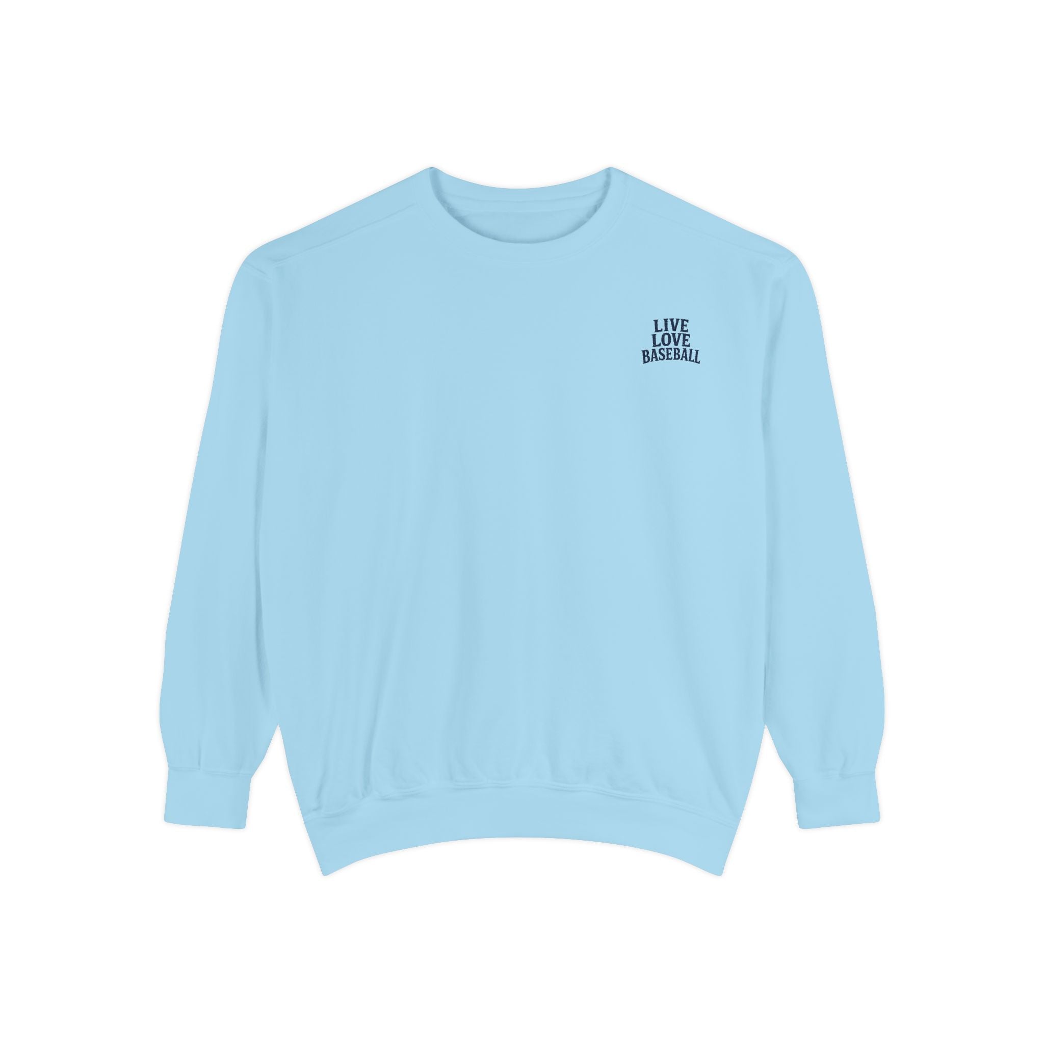 Baseball Sweatshirt — "Live Love Baseball" Vintage Sunset Crewneck Unisex