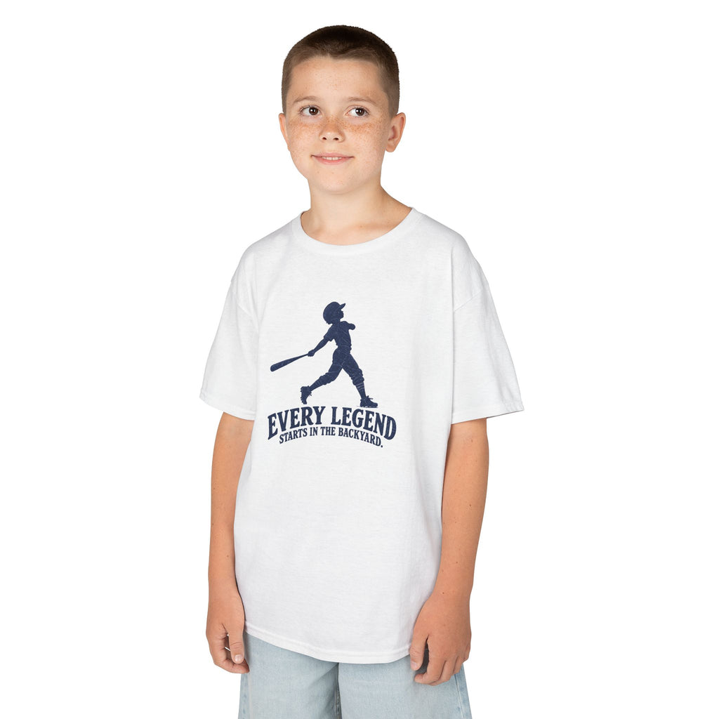Kids T-Shirt — "Every Legend Starts in the Backyard" Baseball Tee