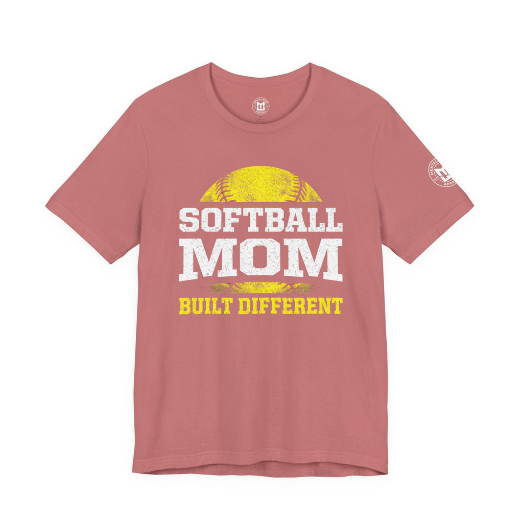 "Built Different" Softball Mom T-Shirt