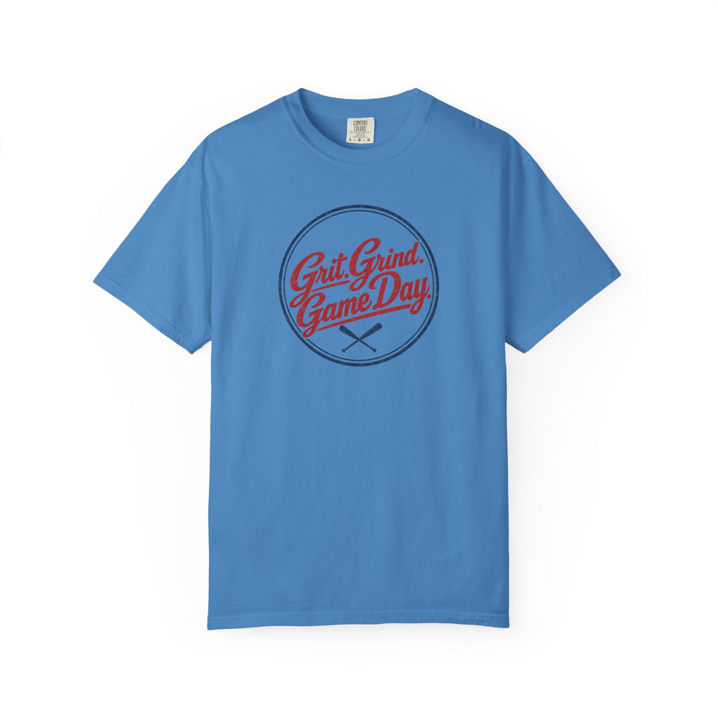 Adult Unisex  "Grit Grind Game Day" Comfort Colors Baseball Graphic Tee