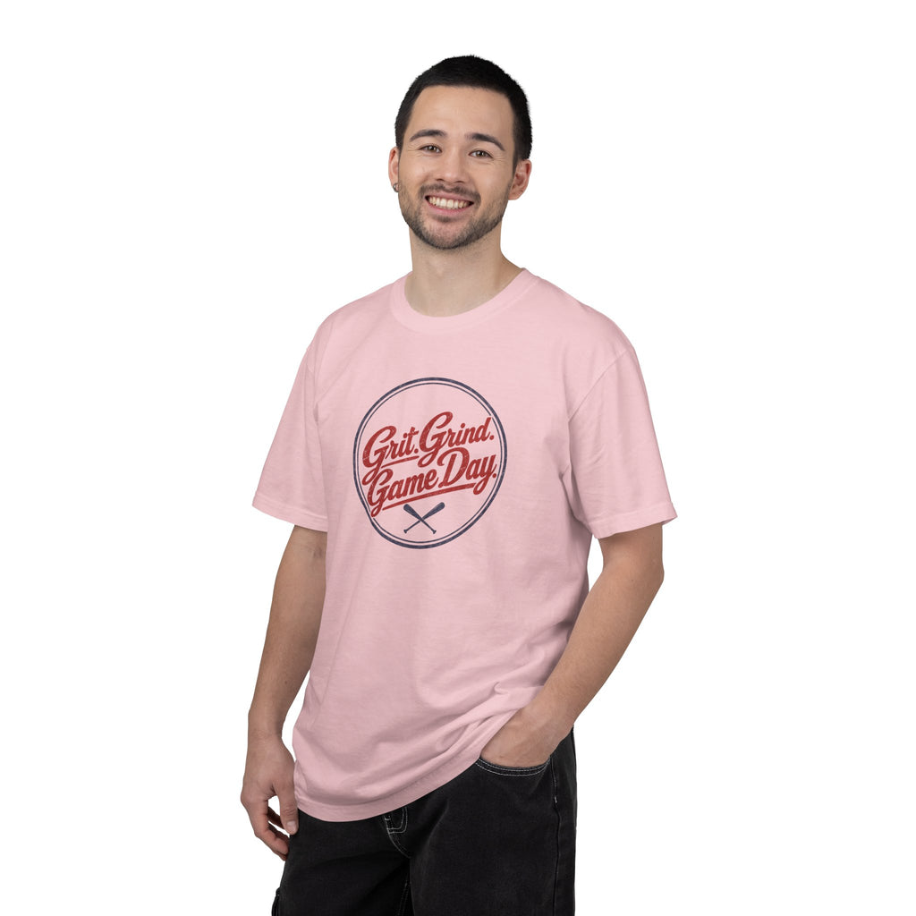 Adult Unisex  "Grit Grind Game Day" Comfort Colors Baseball Graphic Tee