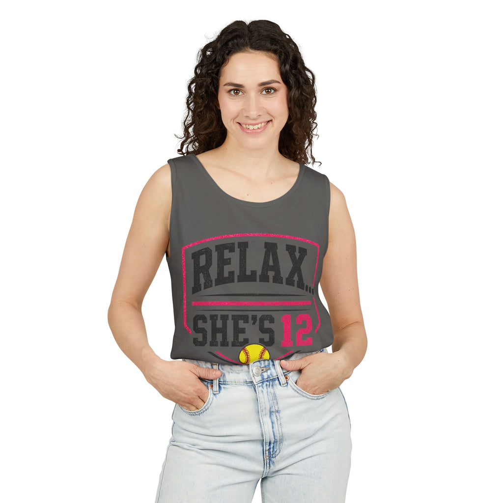 Relax… She's 12 Softball Tank Top