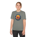 Live Love Baseball Youth Dri Fit Tee — Sunset Palm Baseball Player Shirt