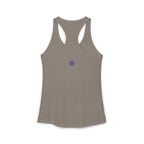 Relax He's 7 Baseball Mom Racerback Tank - Blue