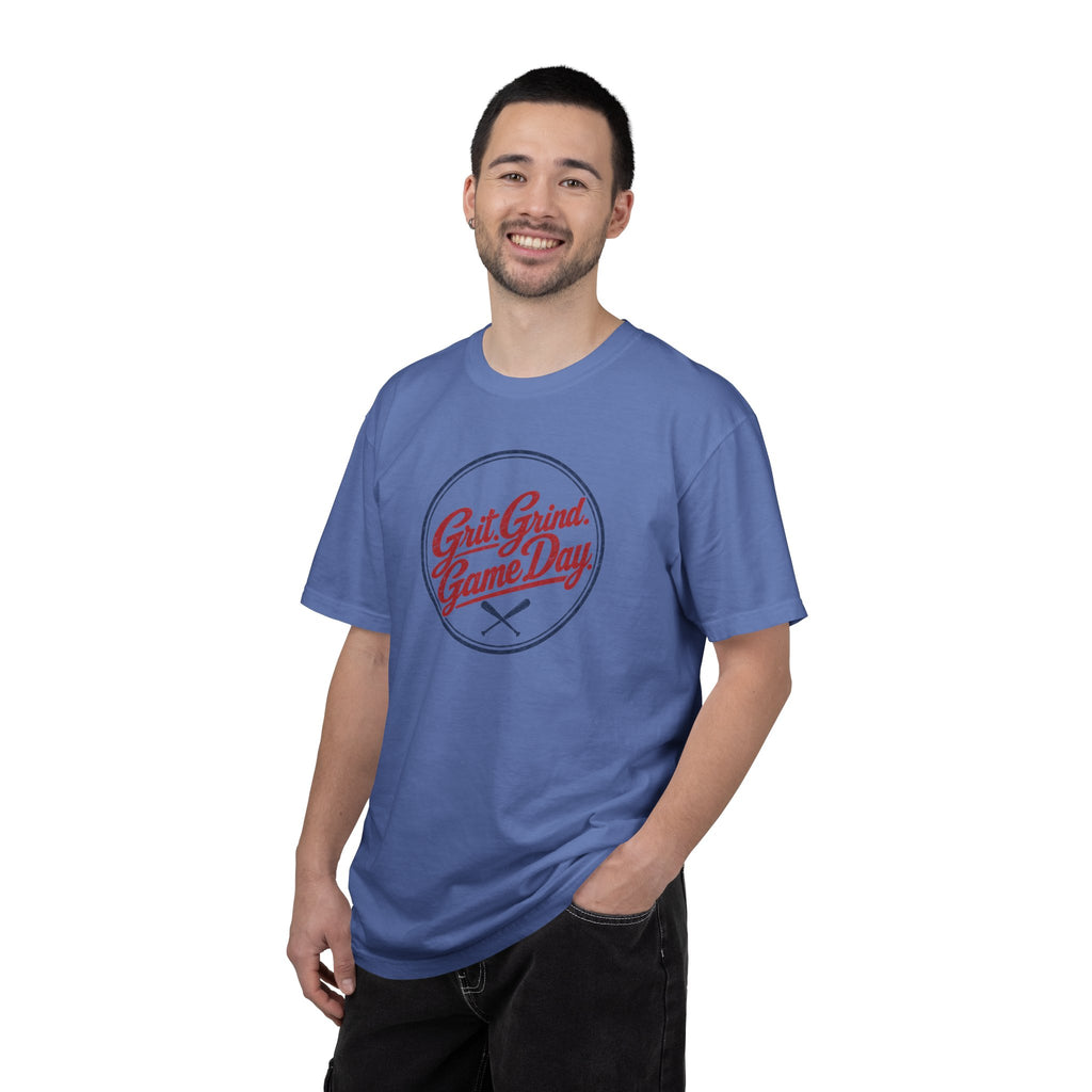 Adult Unisex  "Grit Grind Game Day" Comfort Colors Baseball Graphic Tee