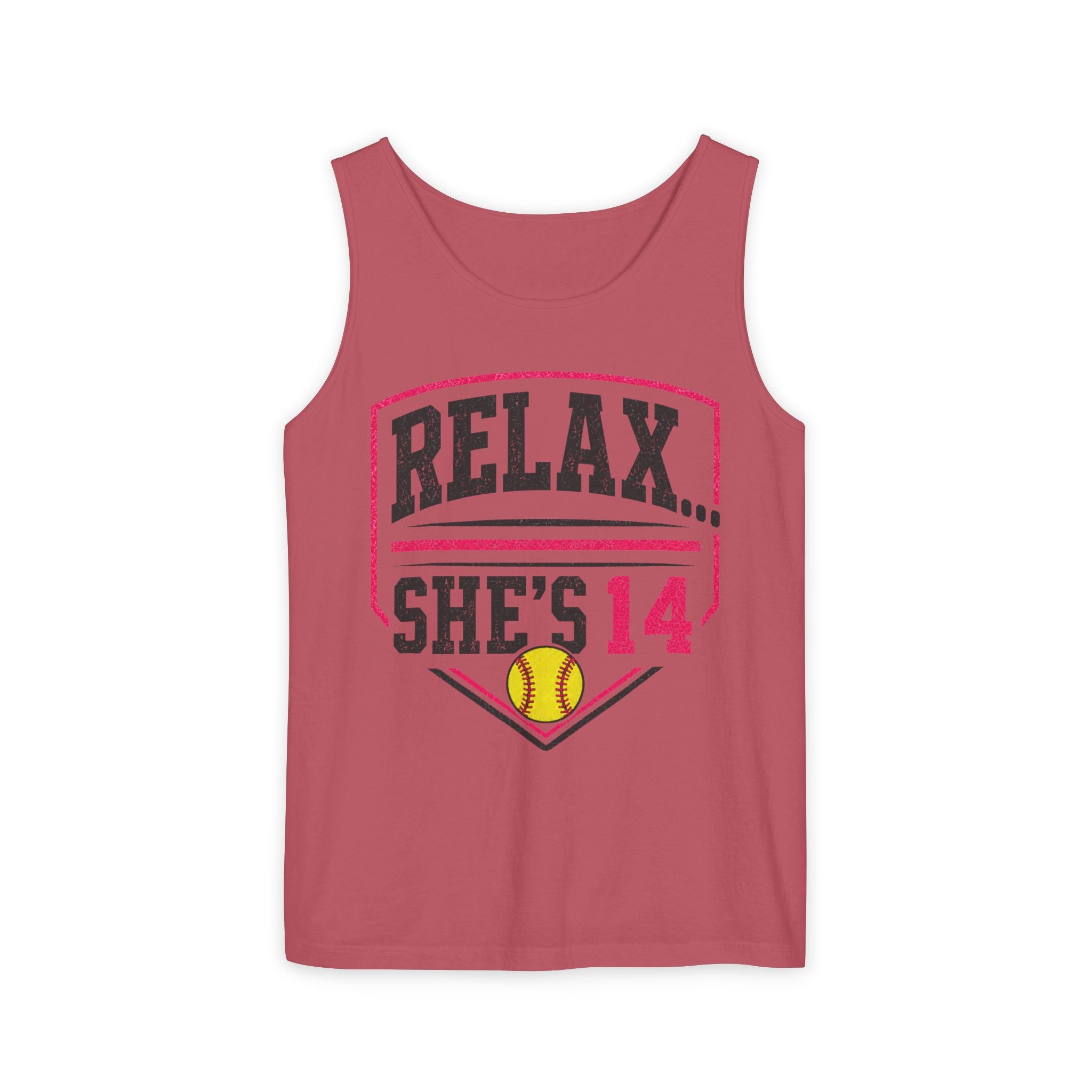 Relax… She's 14 Softball Parents Tank Top