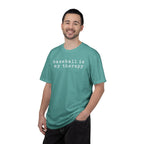 Adult Unisex "baseball is my therapy" Comfort Colors Garment-Dyed T-shirt