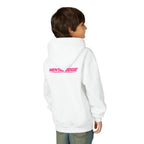 Youth Hoodie – 'ME' Pink Shield Front & "Mental Edge" Back Athletic Logo
