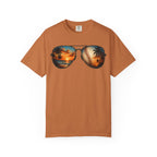 Sunglass Sunset Baseball T-Shirt — Beach & Sports Graphic Tee