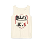 Relax... He's 8 Baseball Parent Tank Top