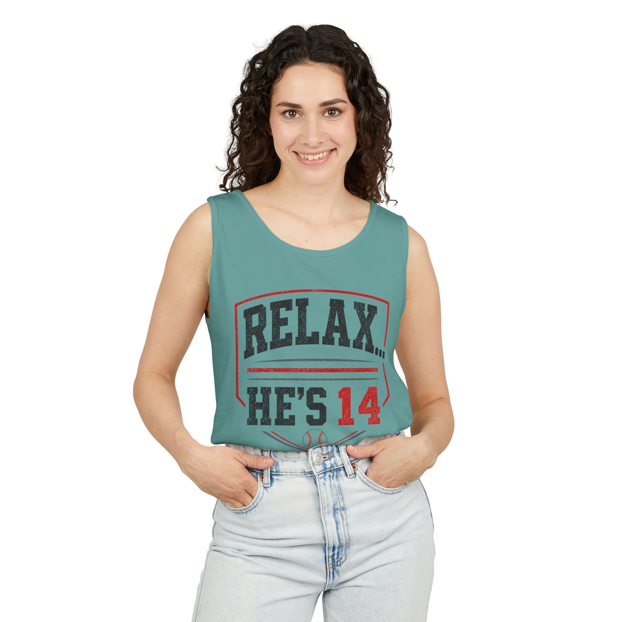 Relax... He's 14 Baseball Parent Tank Top