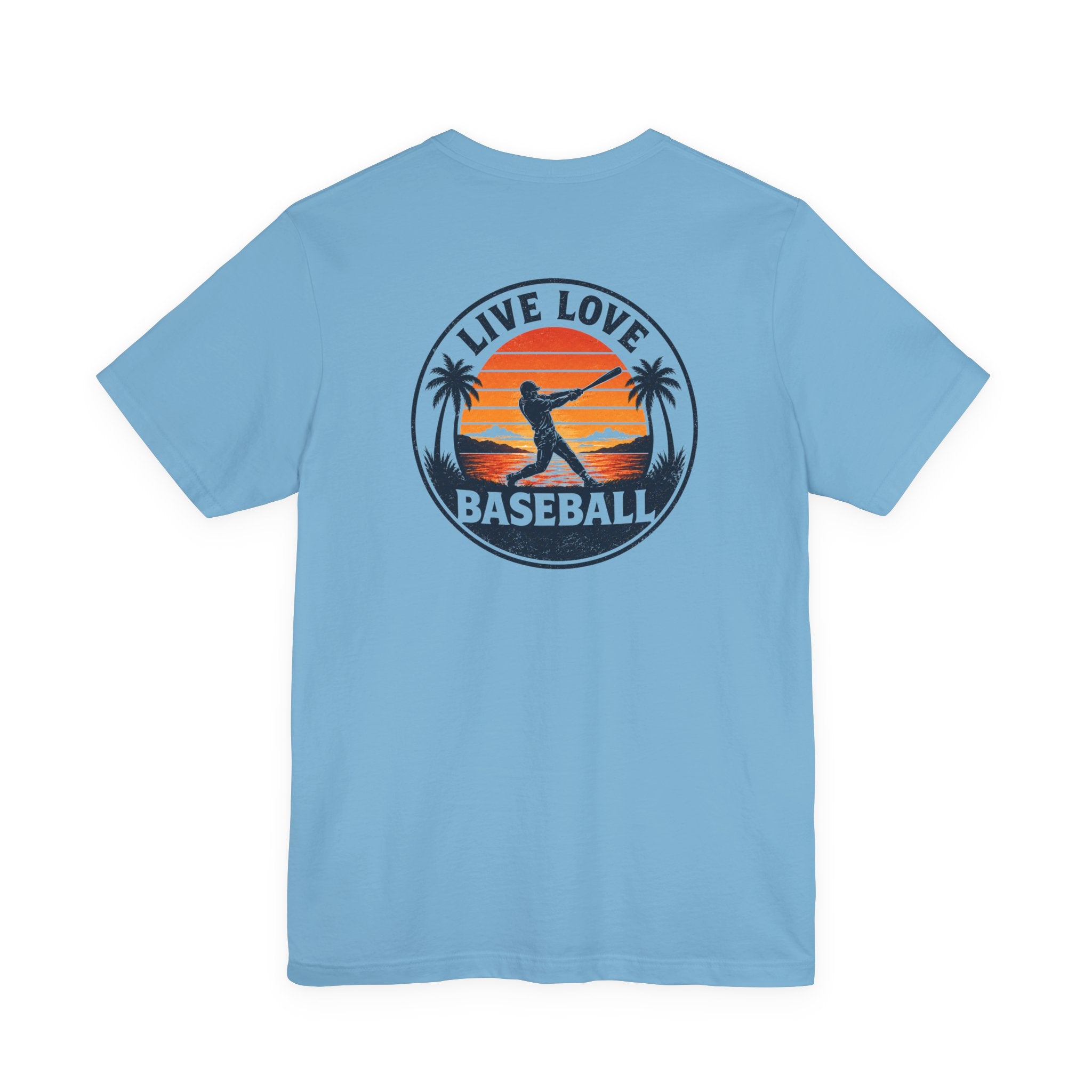 Baseball Tee — "Live Love Baseball" Vintage Sunset Unisex T-Shirt