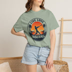 Live Love Baseball Unisex Garment-Dyed T-shirt