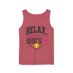 Relax... She's 9 Softball Tank Top