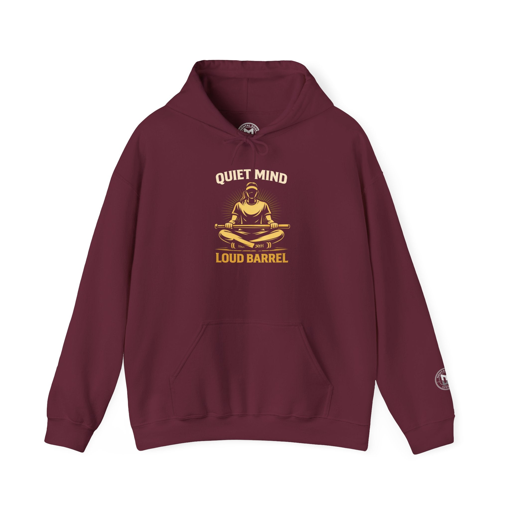 Hoodie – "Quiet Mind Loud Barrel" Meditating Shooter Graphic
