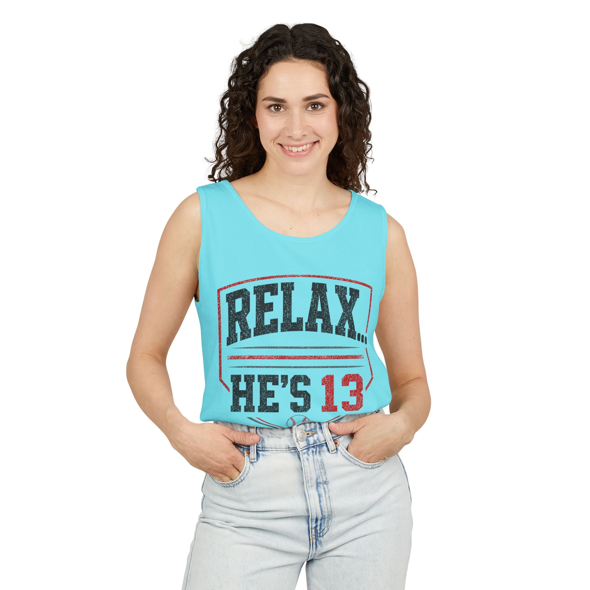 Relax… He’s 13 Baseball Parent Tank Top
