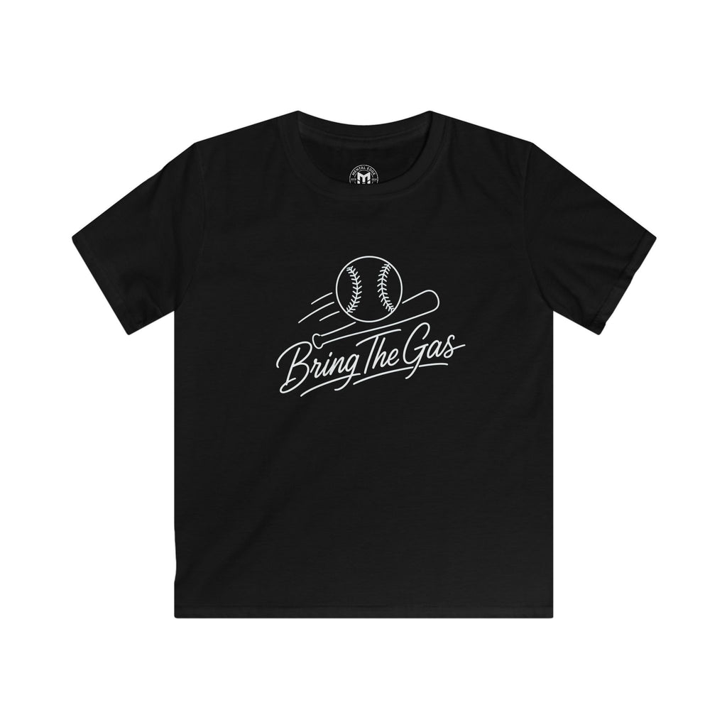 Kids Baseball Tee — "Bring The Gas" Fastball T‑Shirt
