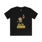 Kids Tee – 'Can of Corn' Baseball Corn Mascot Shirt for Children