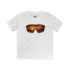 Kids T-Shirt — Sunset Sunglasses Graphic Tee (Beach Palm Silhouette)