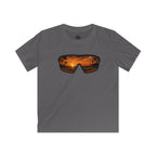 Kids T-Shirt — Sunset Sunglasses Graphic Tee (Beach Palm Silhouette)