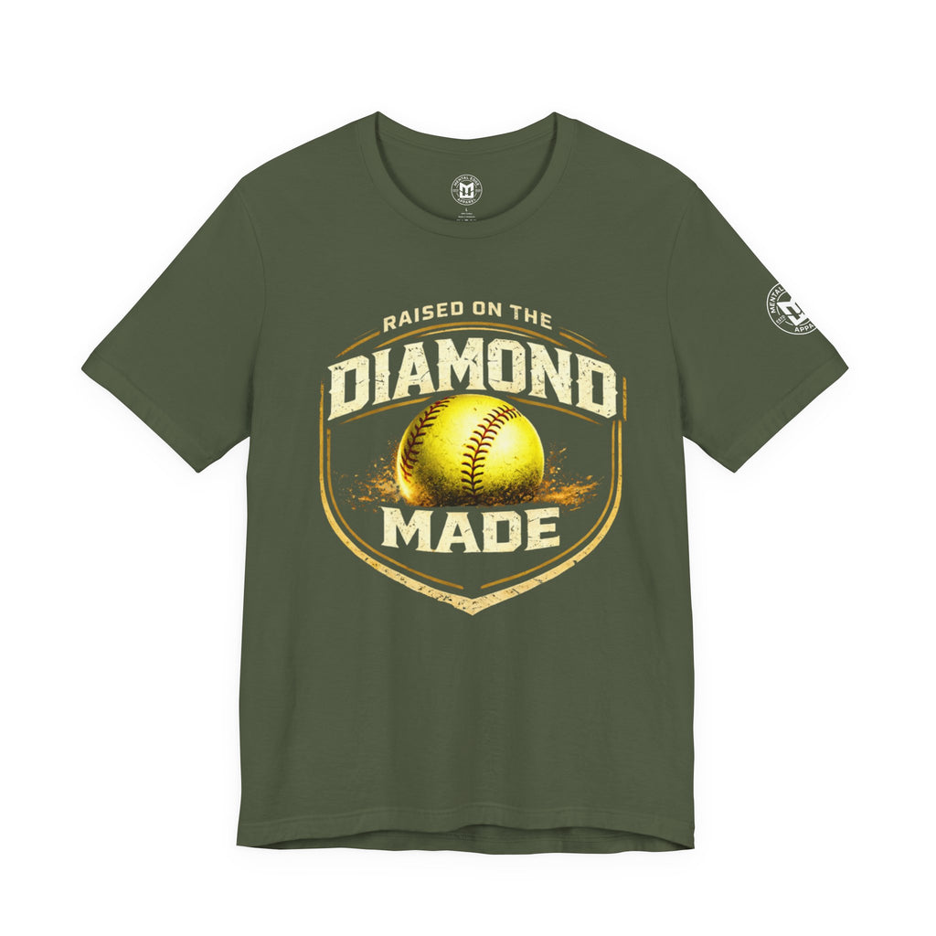 Raised on the Diamond Made Softball Tee